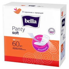 Прокладки "Bella" Panty soft ежедневные 2 капли, картонная упаковка (60 шт.упак) Прокладки "Bella" Panty soft ежедневные 2 капли, картонная упаковка (60 шт.упак)