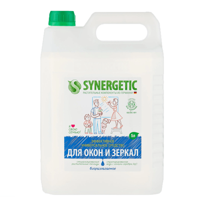 Средство для стекол и зеркал 5 л "SYNERGETIC" Средство для стекол и зеркал 5 л "SYNERGETIC"