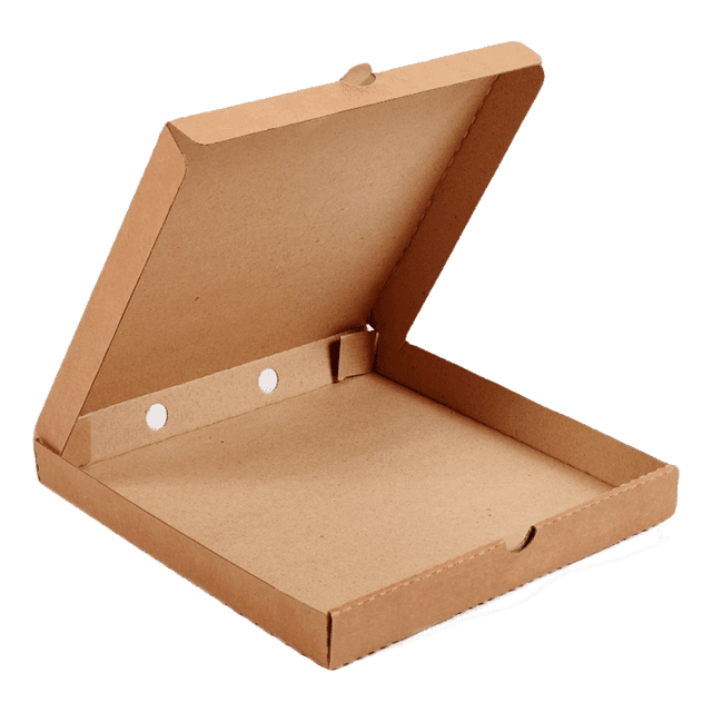 Коробка под пиццу 330*330*40 БУРАЯ, Т-11/Профиль Е, с прямыми углами