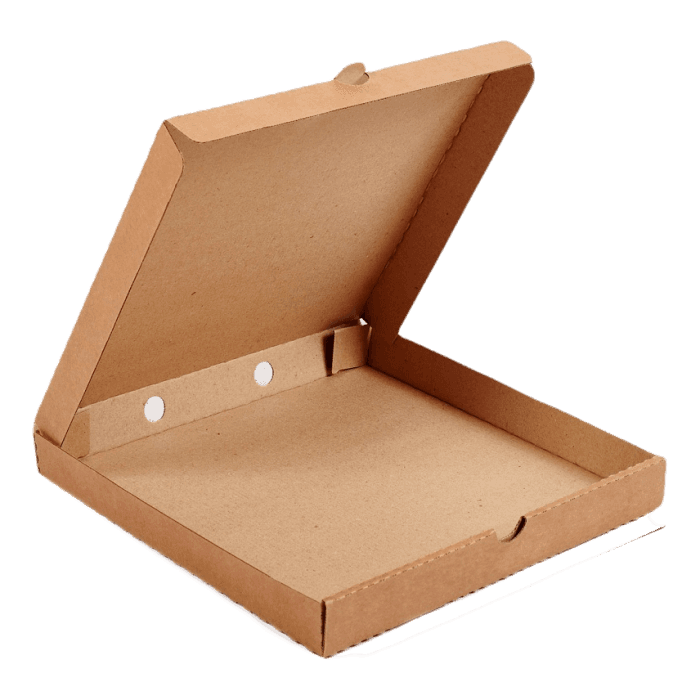 Коробка под пиццу 400*400*40 БУРАЯ, Т-11/Профиль Е, с прямыми углами