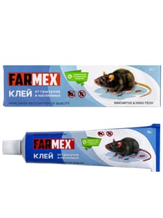 Клей от грызунов и насекомых "FARMEX" 60гр Клей от грызунов и насекомых "FARMEX" 60гр