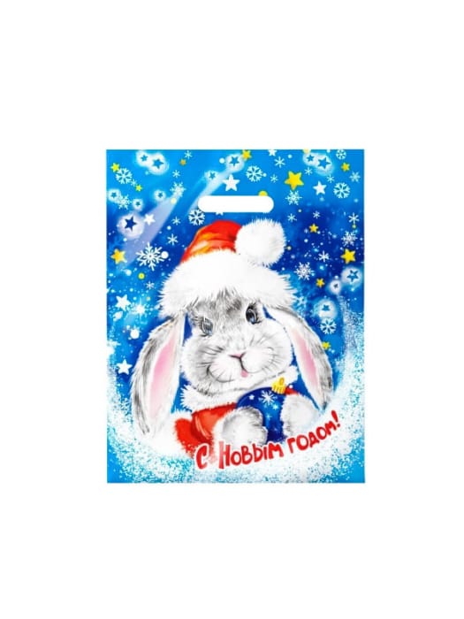Пакет НГ 31*40 см "Ушастик" 60 мкм прорезь Пакет НГ 31*40 см "Ушастик" 60 мкм прорезь