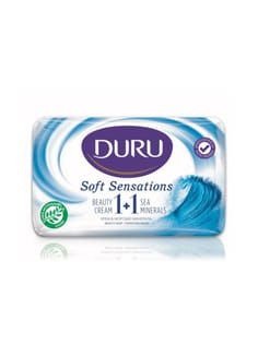 Мыло кусковое 80 г туалетное "DURU" 1+1 SOFT SENS, Морские минералы Мыло кусковое 80 г туалетное "DURU" 1+1 SOFT SENS, Морские минералы