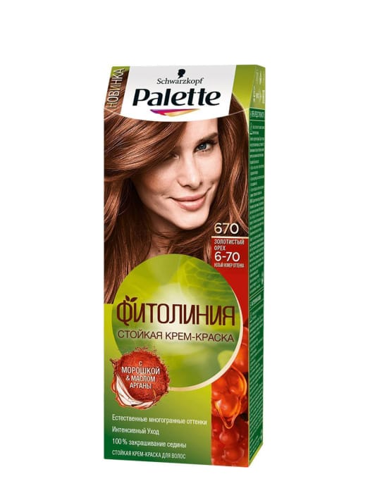 Крем-краска для волос "Palette" ФИТОЛИНИЯ, 670 (6-70) Золотистый орех Крем-краска для волос "Palette" ФИТОЛИНИЯ, 670 (6-70) Золотистый орех