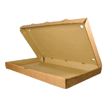 Коробка под пиццу 320*220*50 БУРАЯ, Т-11/профиль Е, с 1 цел., прямоугольная