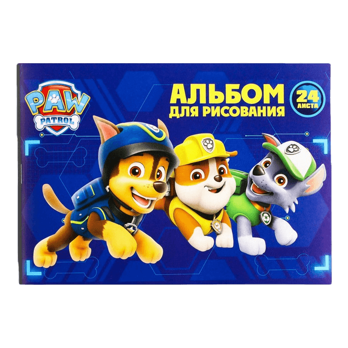 Альбом для рисования А5, 24 листа "Paw Patrol" на скрепке Альбом для рисования А5, 24 листа "Paw Patrol" на скрепке