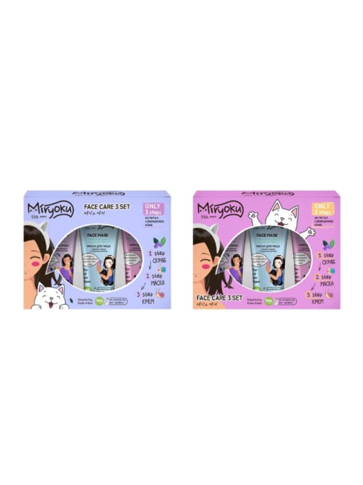 Подарочный набор "MIRYOKU" FACE CARE 3 SET/Скраб для лица 50 мл + Маска 50 мл + Крем 50 мл Подарочный набор "MIRYOKU" FACE CARE 3 SET/Скраб для лица 50 мл + Маска 50 мл + Крем 50 мл