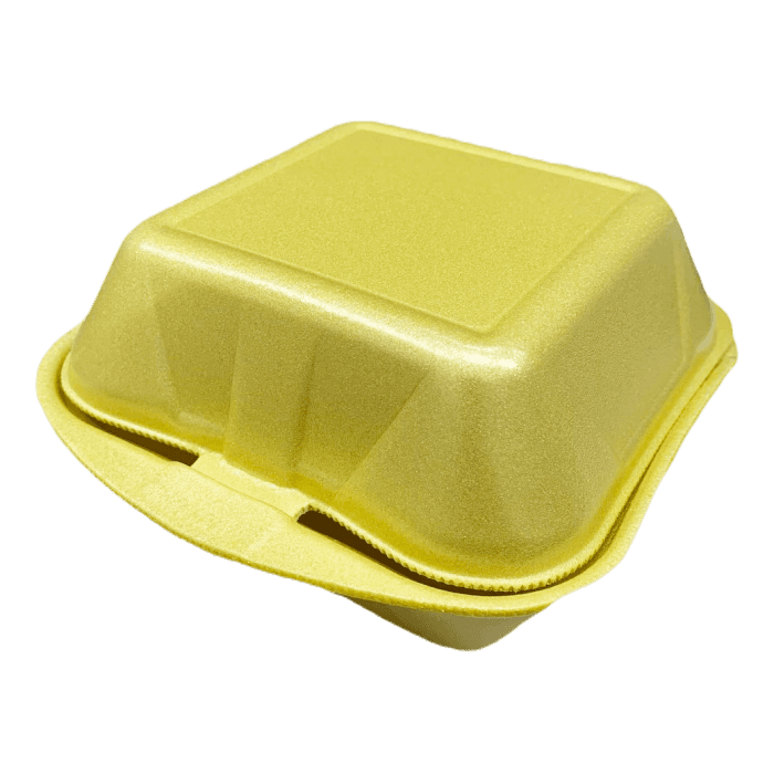 Ланч-бокс для гамбургера 120*120*65 мм желтый ВПС