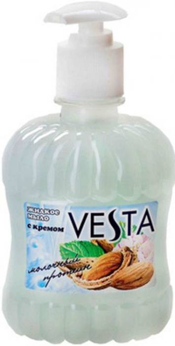 Жидкое мыло 315 мл "Vesta" дозатор, Молочный протеин