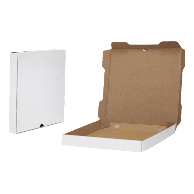 Коробка под пиццу 330*330*40 БУРАЯ, квадратная, с прямыми углами