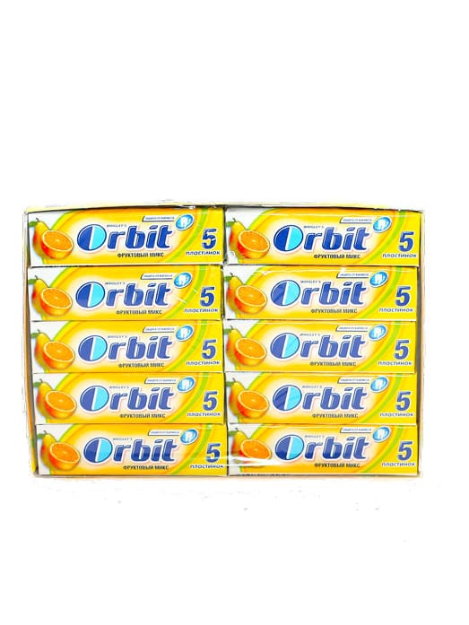 Жевательная Резинка "Orbit" (30 шт.упак), Фруктовый микс Жевательная Резинка "Orbit" (30 шт.упак), Фруктовый микс