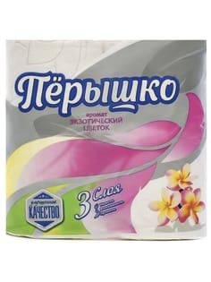 Туалетная бумага 3-х/трехслойная "Перышко" с запахом (4 шт.упак), Экзотический Цветок Туалетная бумага 3-х/трехслойная "Перышко" с запахом (4 шт.упак), Экзотический Цветок