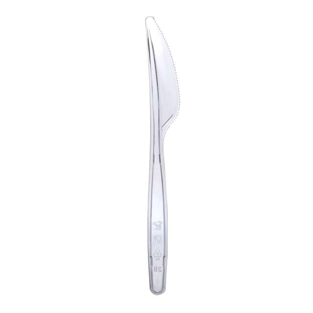 Нож одноразовый пластиковый столовый прозрачный Кристалл Элит Интро