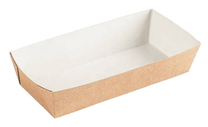 Упаковка бумажная для гамбургера, фри, чиабатты 50*70*100 мм ECO Tray Упаковка бумажная для гамбургера, фри, чиабатты 50*70*100 мм ECO Tray
