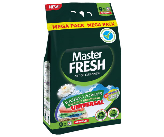 Стиральный порошок 9 кг "Master FRESH" АВТОМАТ, Универсал Стиральный порошок 9 кг "Master FRESH" АВТОМАТ, Универсал