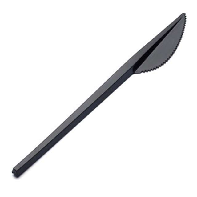 Нож одноразовый пластиковый столовый черный Премиум интро