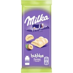 Шоколад "Milka" Bubble пористый 92 г, Белый с фундуком Пористый Шоколад "Milka" Bubble пористый 92 г, Белый с фундуком Пористый