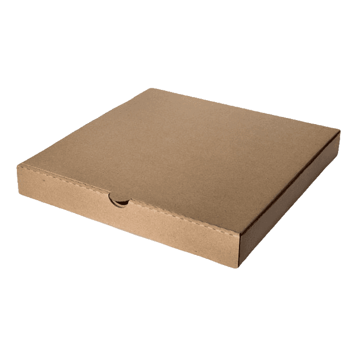 Коробка под пирог/пиццу 250*250*60 БУРАЯ, Т-11/профиль Е, с прямыми углами, целлюлоза