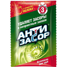 Антизасор 50 гр гранулированное средство для удаления засора в трубах, Яблоко Антизасор 50 гр гранулированное средство для удаления засора в трубах, Яблоко