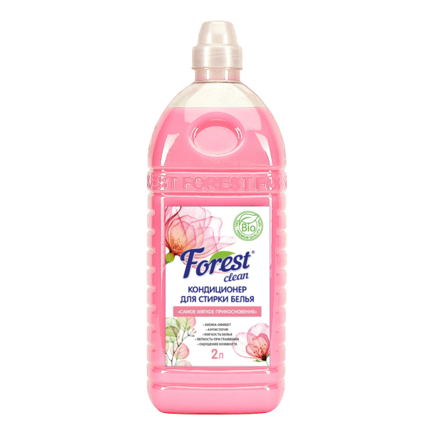 Кондиционер для белья 2 л "FOREST clean", Самое мягкое прикосновение Кондиционер для белья 2 л "FOREST clean", Самое мягкое прикосновение