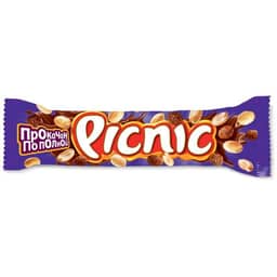 Шоколадный батончик "Picnic" 38 г Шоколадный батончик "Picnic" 38 г