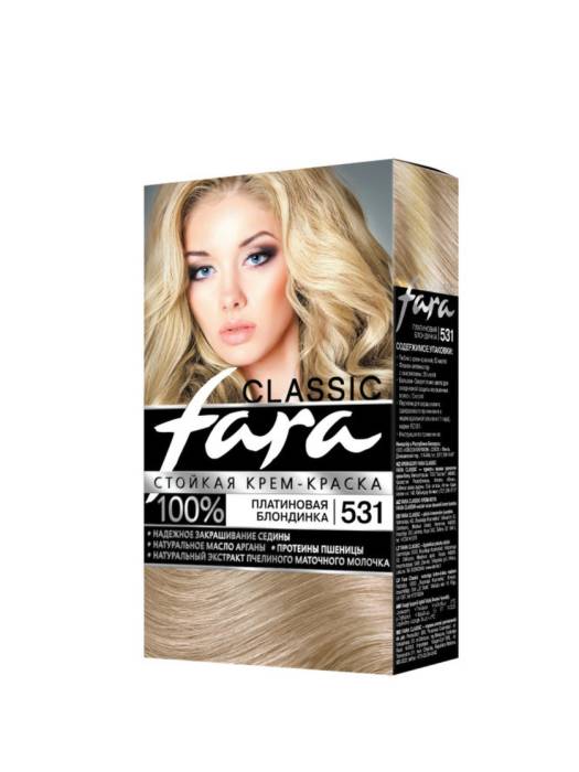 Краска для волос FARA Classic, 531 Платиновая блондинка