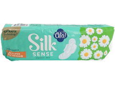 Прокладки "Ola!" Silk Sense classic deo супер для обильных выделений, 6 капель, ромашка (10 шт.упак) Прокладки "Ola!" Silk Sense classic deo супер для обильных выделений, 6 капель, ромашка (10 шт.упак)