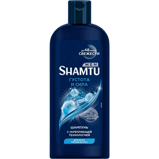 Шампунь 300 мл Shamtu Мужской, Густые и сильные с укрепляющей технологией Шампунь 300 мл Shamtu Мужской, Густые и сильные с укрепляющей технологией