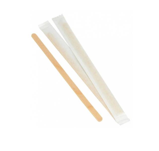 Палочки деревянные 140 мм для размешивания в Индивид. белой бумаж. упаковке (250 шт.упак)