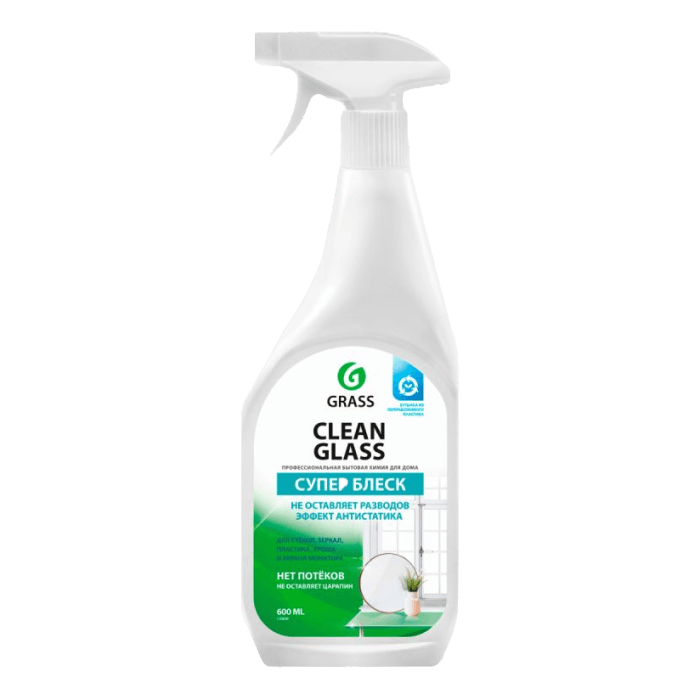 Средство для стекол и зеркал 600 мл "Clean Glass" бытовой Grass Средство для стекол и зеркал 600 мл "Clean Glass" бытовой Grass