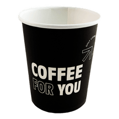 Стакан бумажный 250 мл Черный "COFFEE FOR YOU" D-80 мм ЕСО Стакан бумажный 250 мл Черный "COFFEE FOR YOU" D-80 мм ЕСО