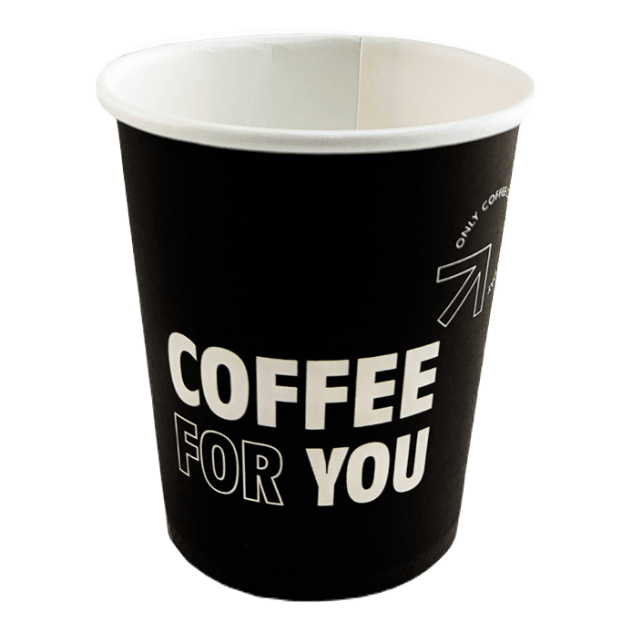 Стакан бумажный 250 мл Черный "COFFEE FOR YOU" D-80 мм ЕСО Стакан бумажный 250 мл Черный "COFFEE FOR YOU" D-80 мм ЕСО