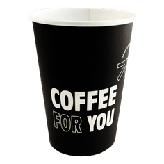 Стакан бумажный 350 мл Черный "COFFEE FOR YOU" D-90 мм ЕСО Стакан бумажный 350 мл Черный "COFFEE FOR YOU" D-90 мм ЕСО