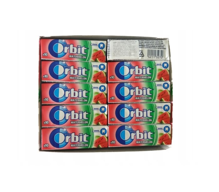 Жевательная Резинка "Orbit" (30 шт.упак), Watermelon Жевательная Резинка "Orbit" (30 шт.упак), Watermelon