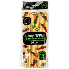 Шампур/палочка для шашлыка 20 см бамбуковый (100 шт.упак) Конт Шампур/палочка для шашлыка 20 см бамбуковый (100 шт.упак) Конт