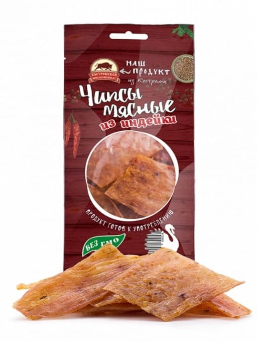 Чипсы мясные из индейки, 40гр /КМК Чипсы мясные из индейки, 40гр /КМК